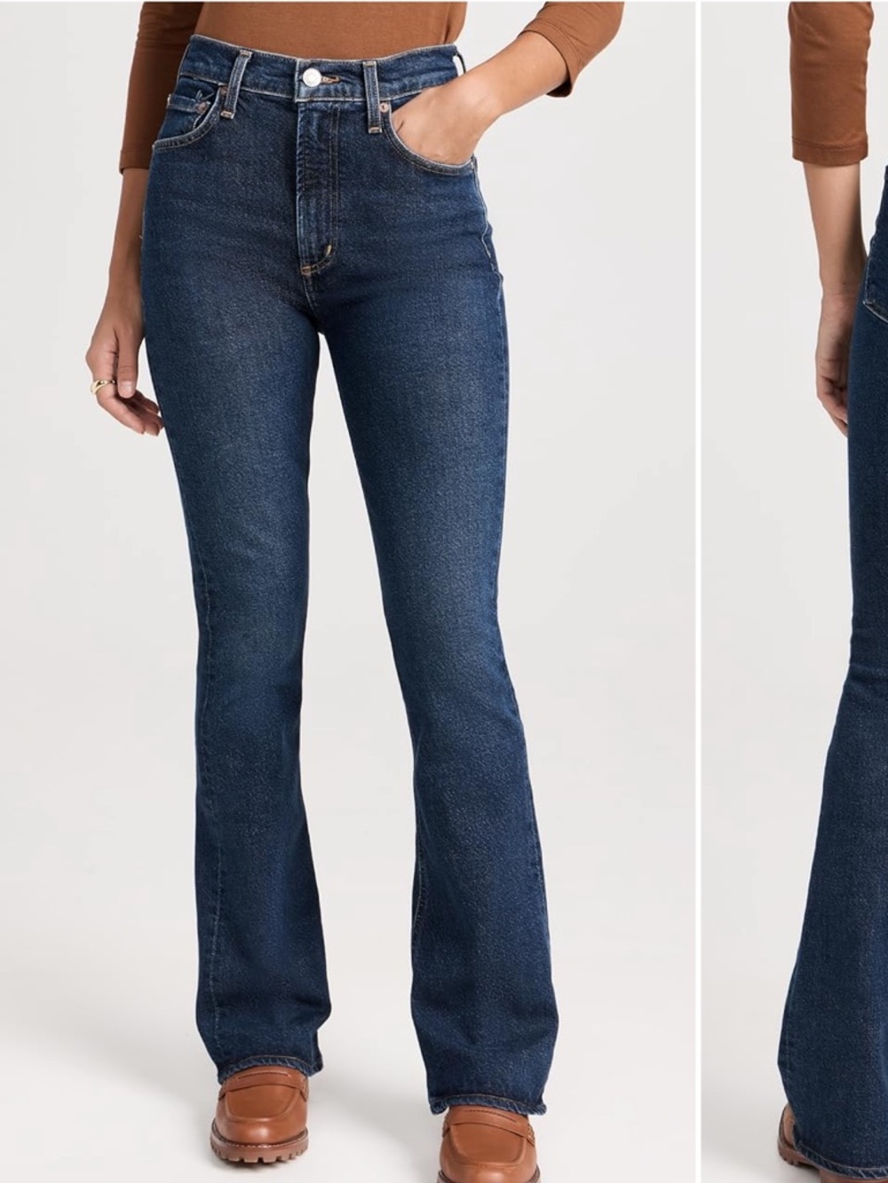 AGOLDE High-Rise Dark Blue Slim Boot Jeans